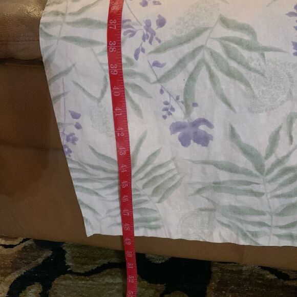 Jane Ashley Medium Linen Cotton Scoop Neck Short Sleeve Pink Purple Maxi Dress - Picture 11 of 11